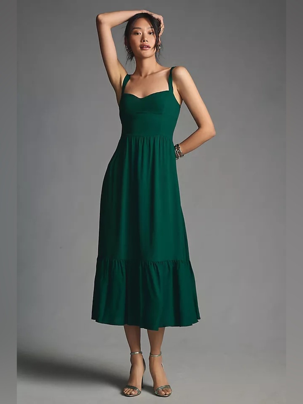 Reformation Celestia Dress in Emerald
